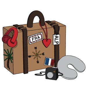 DIY KIT Wanderlust Suitcase Box, Ready-To-Needlecraft Materials, Do-It-Yourself Felt Travel Bag Ornament image 4