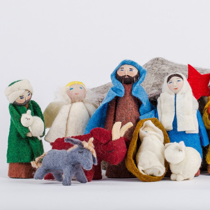 large felt nativity scene