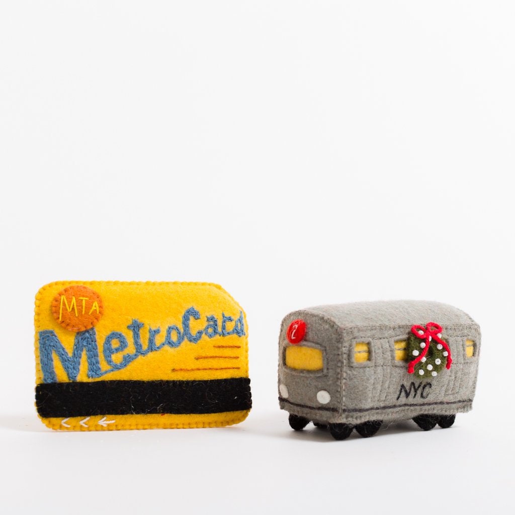 Felt Subway Ornament Holiday Ride 2 Train Subway Car Felt Etsy