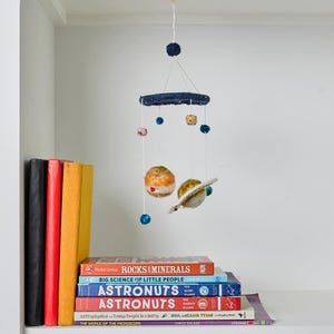 Solar System Mini Mobile Ornament, Handmade Space Keepsake Gift, Outer Space Tree Decor, Planet Mobile For Kids & Astronomy Lovers