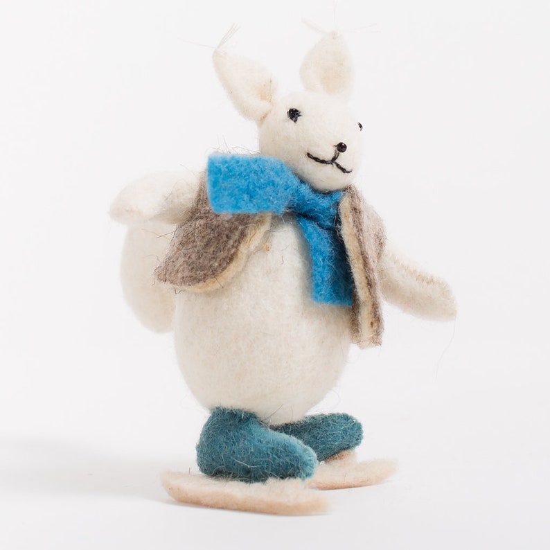 Felt Christmas Ornament Round the Rink Squirrel Felt Squirrel Ornament