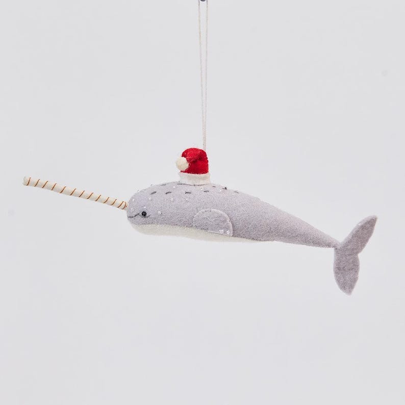 Craftspring Santa Narwhal Ornament - Thumbnail 3