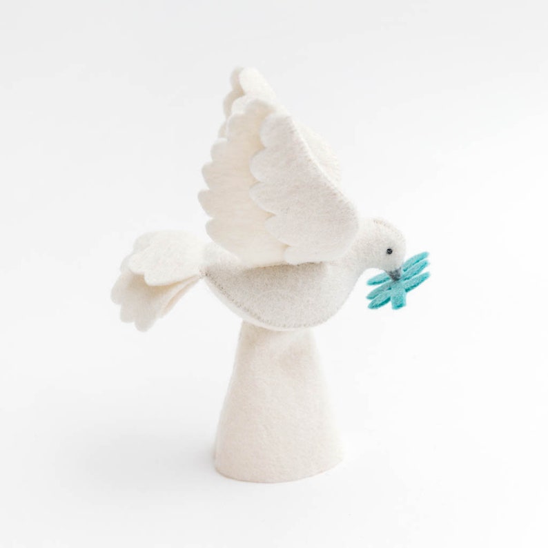 Felt Dove Tree Topper Small Season of Peace Dove Tree Topper Etsy