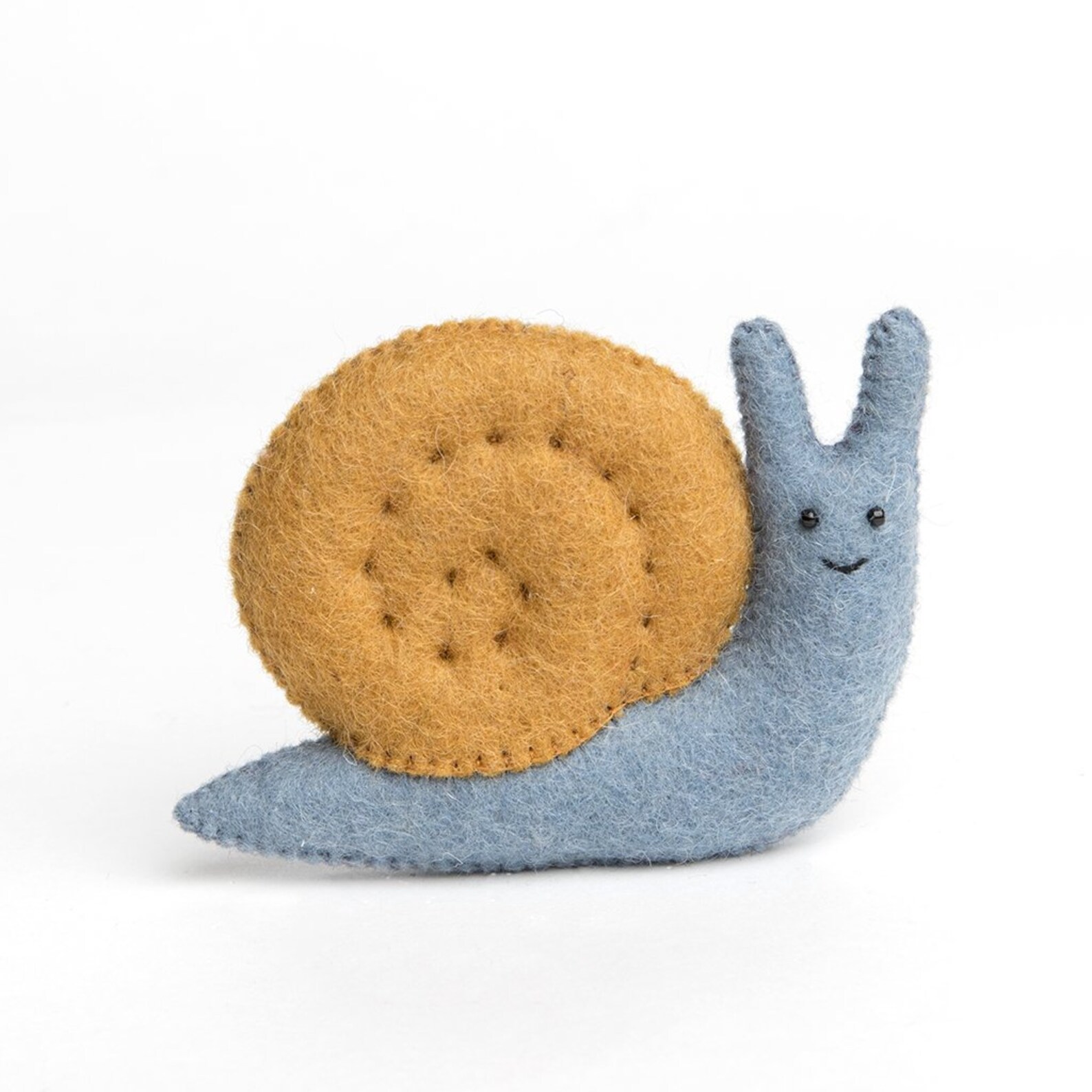 Felt Snail Ornament Le Petit Snail Ochre Felt Christmas Etsy