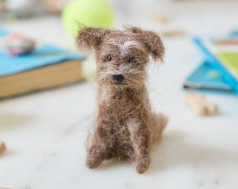 Scruffy Mutt Ornament, Handmade Felt Dog Decor, Cute Puppy Keepsake, Pet Lover Gift, Whimsical Canine Collectible