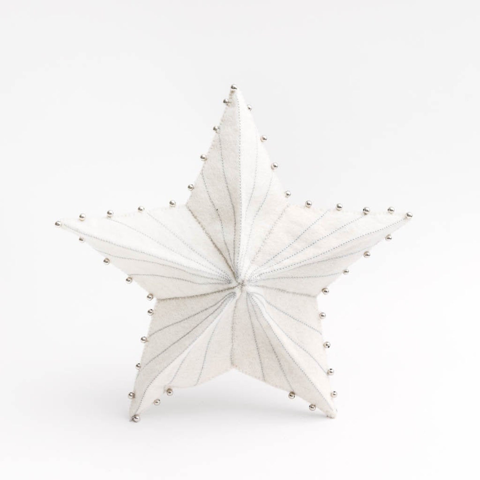 Image of White Felt Star Tree Topper