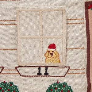 Christmas In The City 12 Days Advent Calendar, Hand Embroidered Countdown Calendar, Linen Holiday Decor image 6