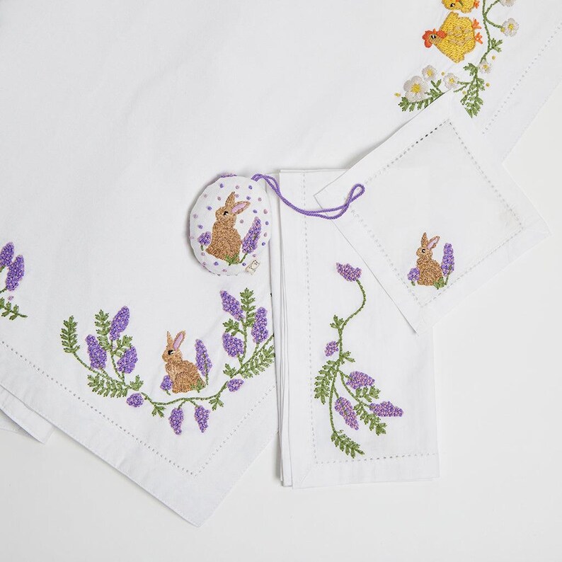 Craftspring Embroidery Cocktail Napkins - Thumbnail 2