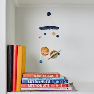 Solar System Mini Mobile Ornament, Handmade Space Keepsake Gift, Outer Space Tree Decor, Planet Mobile For Kids & Astronomy Lovers