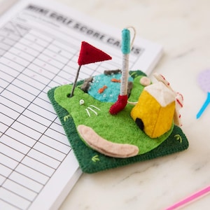 Mini Golf Ornament, gefilzter Sportanhänger, Vatertagsdekoration