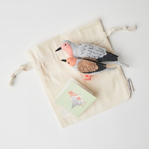 Mourning Dove Pair Ornament, Hand Felted Pigeons, Handmade Bird Charm image 6