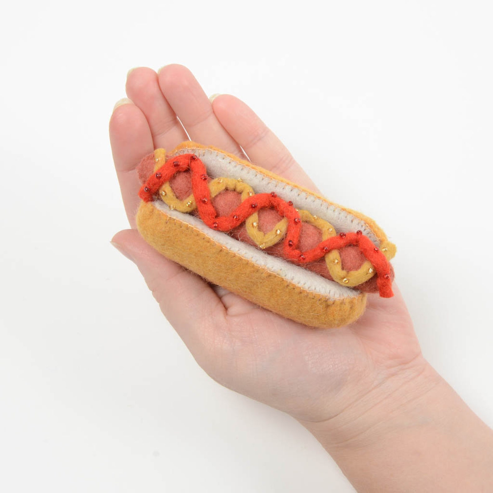 Felt Hot Dog Ornament Hot Dog With Ketchup and Mustard Etsy UK