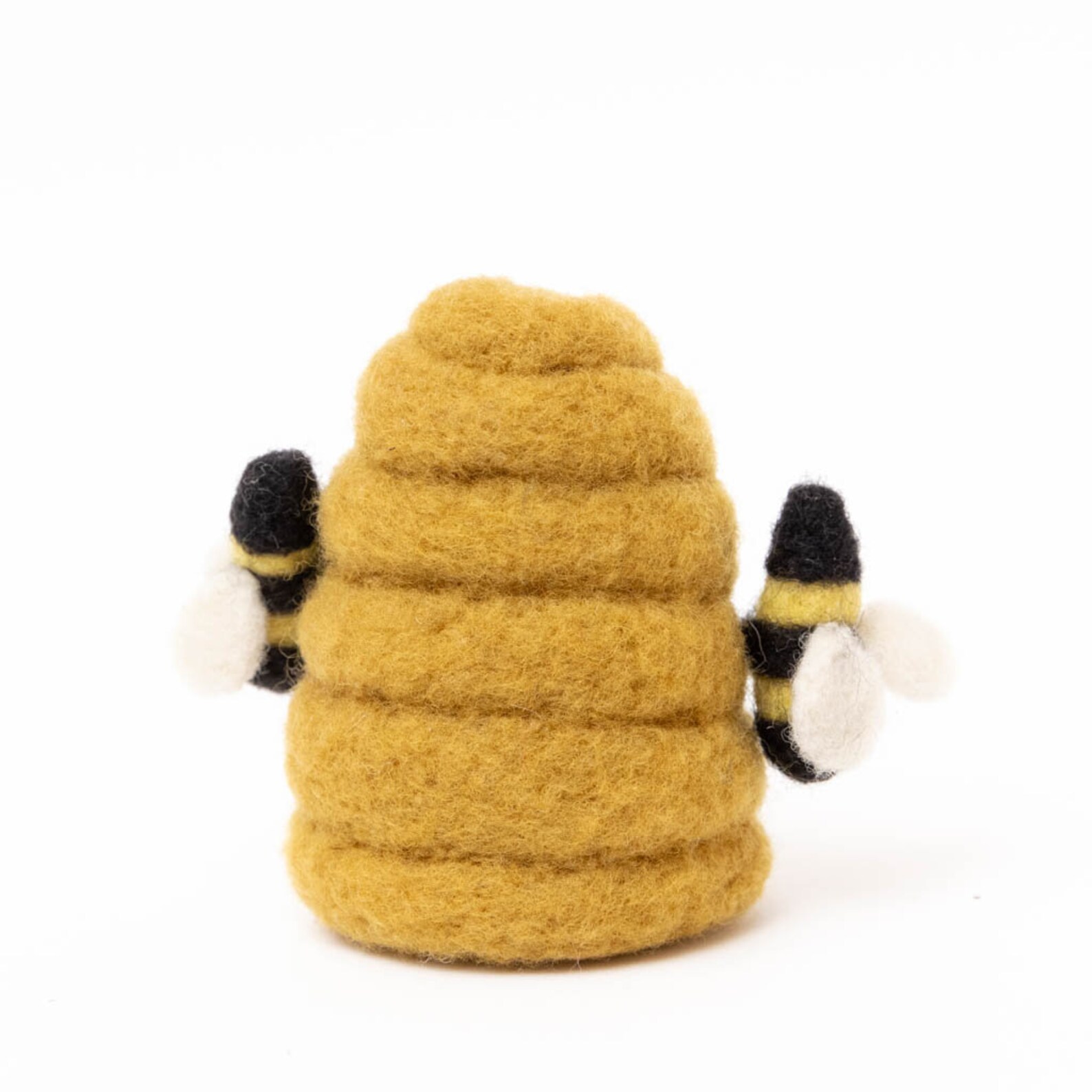 Felt Beehive Ornament Small Ochre Honey Days Beehive Etsy