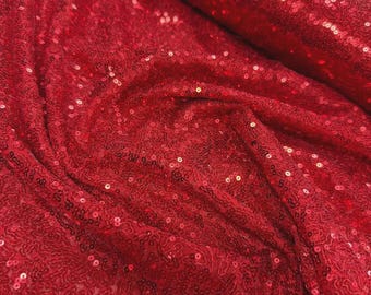 Solid Sequin Fabric – 55" Wide Christmas Glitter Material