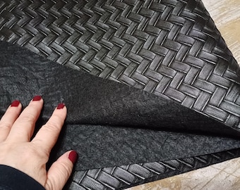 Faux Leather Vinyl by the Yard | Upholstery Fabric | Sofa, Pillows, Bags | 6 Colors
