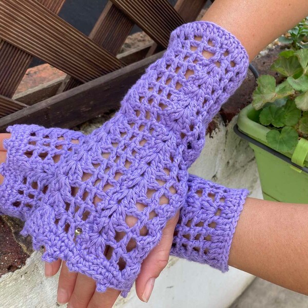 Lilac Lace Gloves Etsy