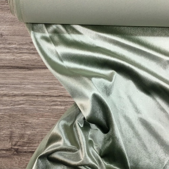 Soft Mint Shiny Velvet Upholstery Fabric by the Yard – 57" Wide Sofa, Curtain & Cushion Fabric