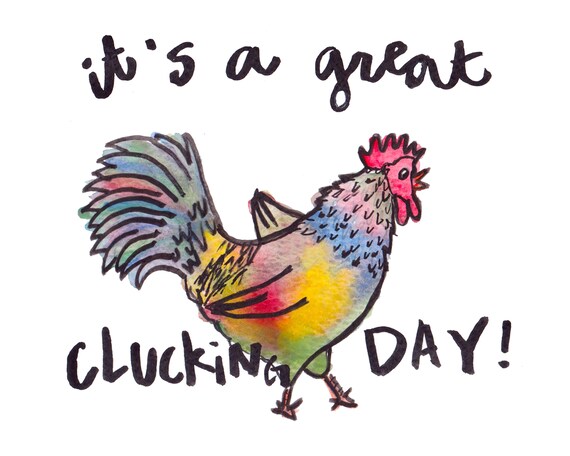 Dessin De Coq Art Du Poulet Art Du Coq Citation Amusante Etsy Canada