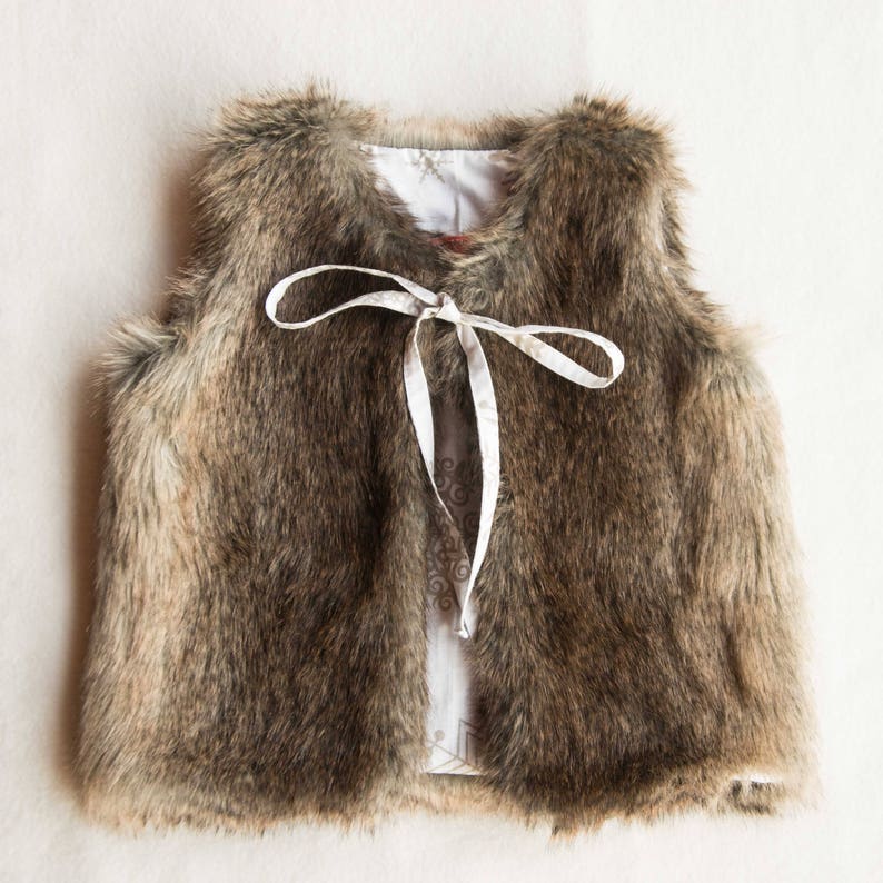 baby faux fur vest