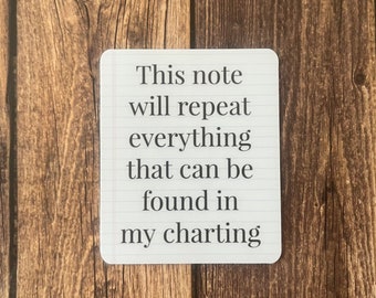 Healthcare Note Vinyl Die Cut Sticker