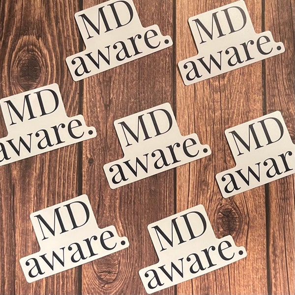 MD Aware Vinyl Die Cut Sticker