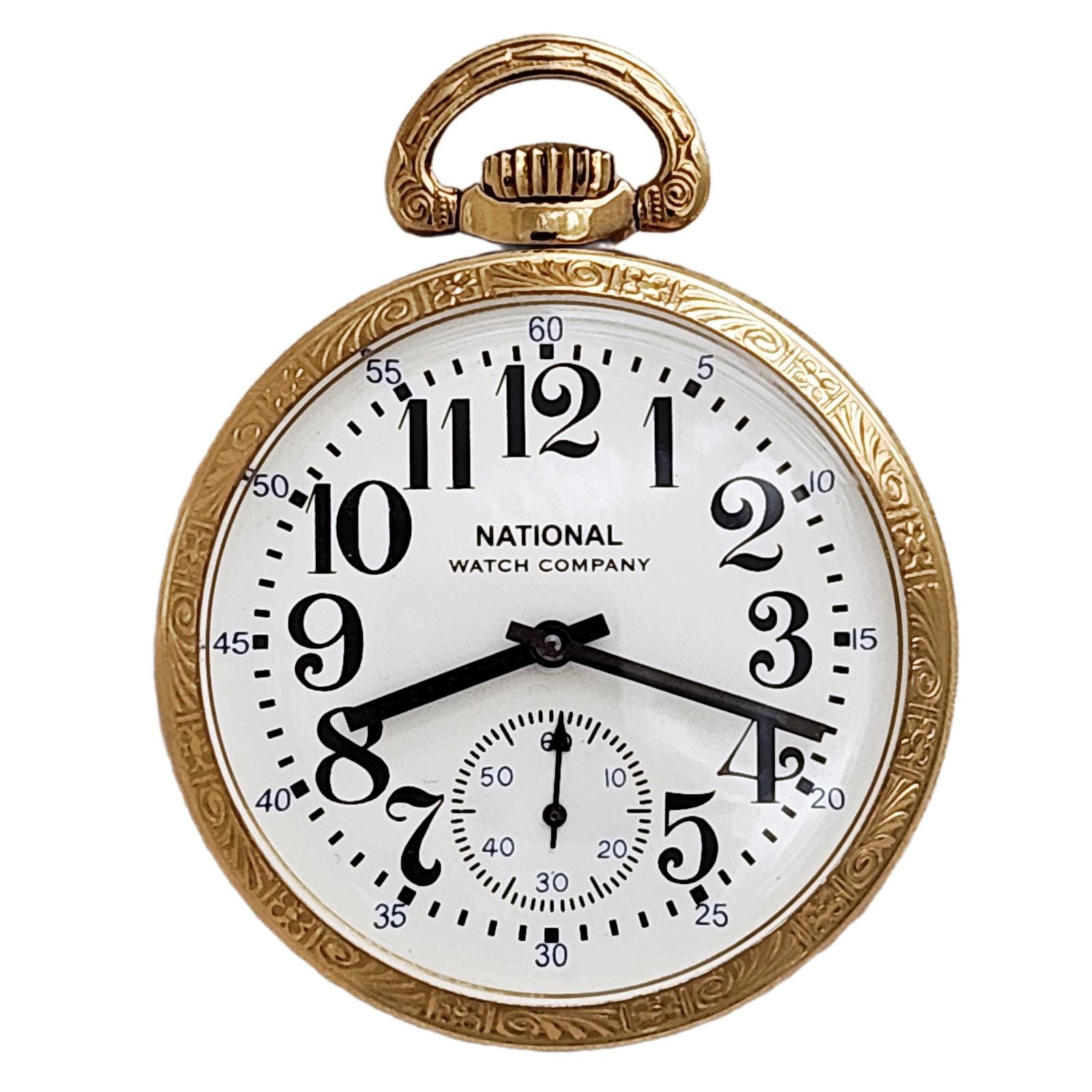 Railroad Pocket Watch, Mechanical 17 Jewel Movement, Large Arabic Numerals  Limited Edition Assembled in Nevada, USA!