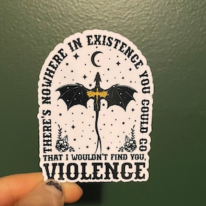 Fourth Wing Sticker | Tairn Andarna | Basgaith War College | Dragon Rider | Xaden Riorson | Violet Sorrengail | Water Resistant Sticker