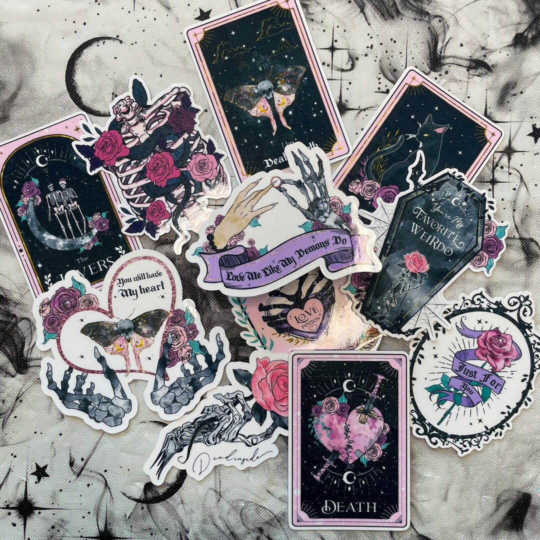 Pastel Goth Sticker Gothic Aesthetic Floral Fantasy Water - Etsy