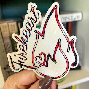 Throne of Glass Aelin Fireheart Sparkle Water Resistant Sticker for Kindle Water Bottle Laptop Journal Planner
