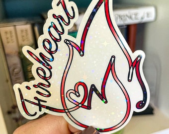 Throne of Glass Aelin Fireheart Sparkle Water Resistant Sticker for Kindle Water Bottle Laptop Journal Planner
