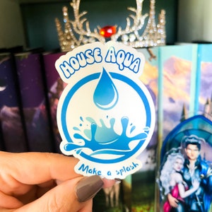Zodiac Academy House Aqua Water Resistant Sticker for Kindle Water Bottle Laptop Journal Planner
