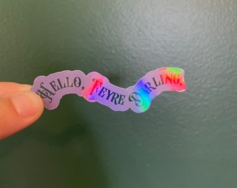 ACOTAR | Hello Feyre Darling | Rainbow Vinyl Mini Sticker | for Kindle Water Bottle Laptop Journal Planner | Rhysand Velaris
