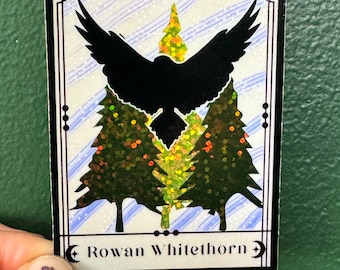Throne of Glass  Rowan Whitethorn Waterproof Sticker for water bottle, kindle, laptop,  planner, phone, journal, tablet, book | Outdoor Use