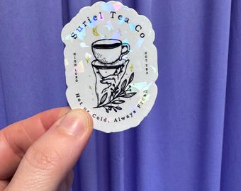 ACOTAR | Suriel Tea | Sparkle Vinyl Sticker | for Kindle Water Bottle Laptop Journal Planner Cracked Glass or Glitter