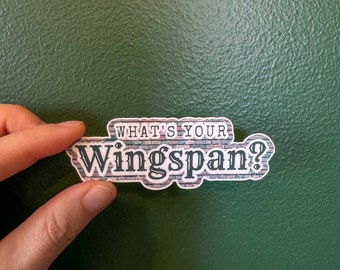 Wingspan | Cute Bookish Sticker for water bottle, laptop, journal, iPad, kindle, planner | Water Resistant | book club gift | reading gifts