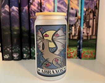 Abraxos Iced Coffee Glass | Throne of Glass | The Thirteen | Wingleader Manon Blackbeak Water Glass | Bookish Tumbler