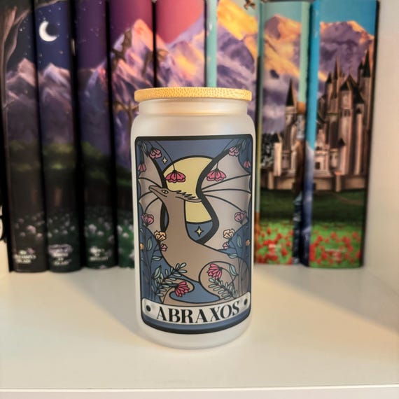Abraxos Iced Coffee Glass | Throne of Glass | The Thirteen | Wingleader Manon Blackbeak Water Glass | Bookish Tumbler