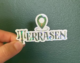 Throne of Glass Terrasen Sticker for water bottle, kindle, laptop,  planner, phone, journal, tablet | Cute bookish sticker | Rowan Aelin