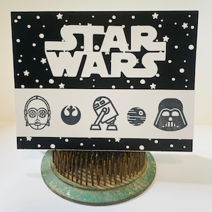 Handmade Star Wars Card - Disney Inspired Star Wars Card - C3PO Card - R2D2 Card - Darth Vader Card