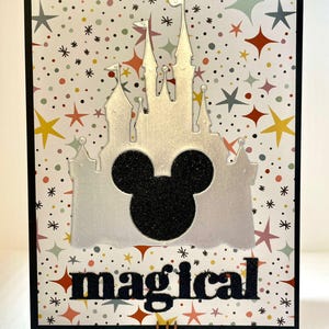 Disneyland Castle card - Disney World Castle Card - Disney Inspired Castle card - Magical Castle card