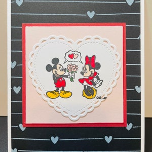 Mickey Minnie Valentines card - Disney Inspired Valentine Card - Mickey Minnie Love card - Mickey Minnie card - Mickey card - Minnie card
