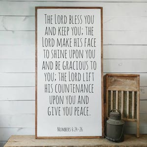 Numbers 6:24-26 Sign, Lord Shine You, Scripture Sign, Bible Verse Sign, Lord Keep You Sign, Scripture Gift, Chrstian Gift,House Warming PS15