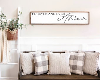 Forever and Ever Amen Sign, Wood Amen Wall Decor, Amen Wall Sign, Amen Decor, Wedding Gift, Anniversary Sign, Farmhouse Sign, Wooden Sign