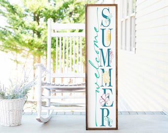 夏のウェルカムサイン、夏の壁飾り、夏の壁飾り、夏のサイン、結婚祝い、記念日のサイン、農家のサイン、木製サイン