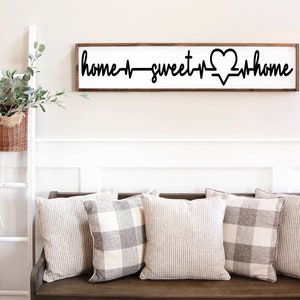 Home Sweet Home Sign, Wood Decor Wall Decor, Amen Wall Sign, Amen Decor, Wedding Gift, Anniversary Sign, Farmhouse Sign, Wooden Sign