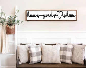 Home Sweet Home Sign, Wood Decor Wall Decor, Amen Wall Sign, Amen Decor, Wedding Gift, Anniversary Sign, Farmhouse Sign, Wooden Sign