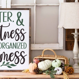 Enter & Witness Our Organized Mess Sign, Home Decor, Family Wall Decor, Family Wall Sign, Wedding Gift, Farmhouse Sign, Wooden Sign