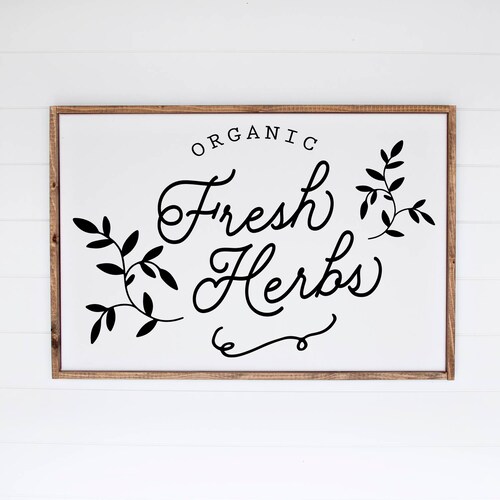 Frische Kräuter Schild, Blumen Schild, Holz Frische Kräuter Dekor, Holz Frische Kräuter Schild, Hochzeitsgeschenk, Bauernhaus Schild, Holzschild