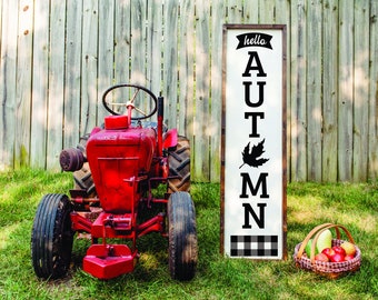 Autumn Porch Sign, Home Sign, Home Decor, Home Wall Decor, Home Wall Sign, Christmas Gift, Christmas Sign FarmhouseSign WoodenSign
