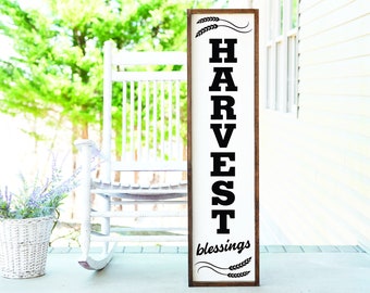 Harvest Blessing Porch Sign, Home Sign, Home Decor, Home Wall Decor, Home Wall Sign, Christmas Gift, Christmas Sign FarmhouseSign WoodenSign